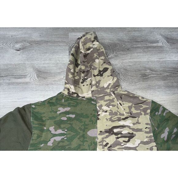 COOKIES Zip Hoodie Men's Size Large Green Camo Jean Full Zip Patchwork - Picture 13 of 14